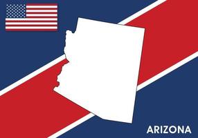 Arizona - Verenigde Staten van Amerika, Verenigde staten van Amerika kaart vector sjabloon. wit kleur kaart Aan vlag achtergrond voor ontwerp, infographic - vector illustratie eps 10