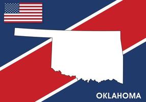 Oklahoma - Verenigde Staten van Amerika, Verenigde staten van Amerika kaart vector sjabloon. wit kleur kaart Aan vlag achtergrond voor ontwerp, infographic - vector illustratie eps 10