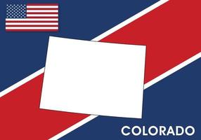 Colorado - Verenigde Staten van Amerika, Verenigde staten van Amerika kaart vector sjabloon. wit kleur kaart Aan vlag achtergrond voor ontwerp, infographic - vector illustratie eps 10