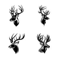 toevoegen een tintje van genade naar uw project met onze hert logo silhouet verzameling. hand- getrokken met liefde, deze illustraties zijn zeker naar brengen een zin van kalmte en schoonheid vector