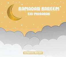 bewerkbare Ramadan uitverkoop poster sjabloon. met papier gesneden ornamenten, maan en sterren. ontwerp voor sociaal media en web. vector illustratie