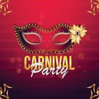 realistische carnaval achtergrond met creatief carnaval masker vector