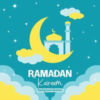 bewerkbare Ramadan uitverkoop poster sjabloon. met papier besnoeiing ornamenten, moskee, maan en sterren. ontwerp voor sociaal media en web. vector illustratie