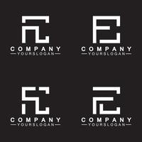 alfabet brieven monogram logo cf,fc,c en f, elegant en professioneel wit kleur brief icoon ontwerp Aan zwart achtergrond. vector