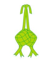 ketupat icoon symbool, Ramadan icoon groen ontwerp vector illustratie