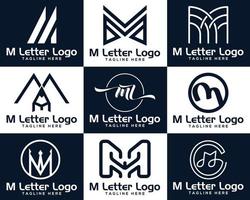 creatief m brief logo ontwerp. uniek modern creatief brief m logo icoon ontwerp sjabloon elementen. vector
