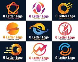 abstract creatief O brief logo vector