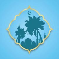 groet kaart ornamenten voor Islamitisch vakantie vector