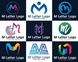 creatief m brief logo ontwerp. uniek modern creatief brief m logo icoon ontwerp sjabloon elementen. vector