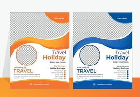 reizen poster of folder sjabloon brochure ontwerp. reizen folder sjabloon voor reizen agentschap vector