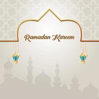 Ramadan kareem Islamitisch festival gemeenschap gebeden achtergrond sjabloon vector