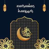 Ramadan kareem Islamitisch festival gemeenschap gebeden achtergrond sjabloon vector