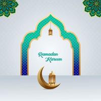 Ramadan kareem Islamitisch festival gemeenschap gebeden achtergrond sjabloon vector