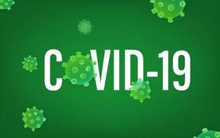 covid-19 concept. vector illustraction met virus molecuul