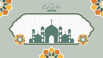 eid al fitr groet banier sjabloon ontwerp vector