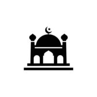 moskee gemakkelijk vlak icoon vector illustratie