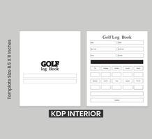 golf log boek logboek ontwerper kdp vector