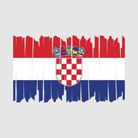 kroatië vlag borstel vector