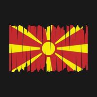 vlagborstel van noord-macedonië vector