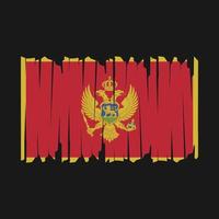 montenegro vlag borstel vector