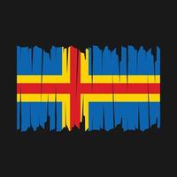 aland eilanden vlag borstel vector