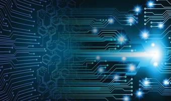blauwe cyber circuit toekomstige technologie concept achtergrond vector