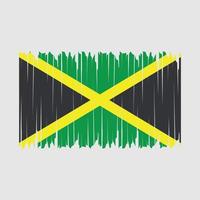 Jamaica vlag borstel flag vector