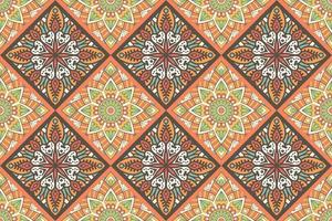 naadloos etnisch patroon met mandala stijl. vector illustratie voor behang, achtergrond, kleding stof, inpakken, bruiloft, enz