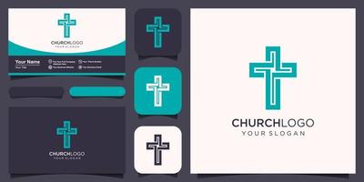 kruis kerk logo teken modern vector grafisch abstract