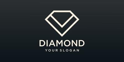 luxe diamant sieraden logo vector ontwerp.