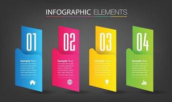 moderne tekstvaksjabloon, banner infographics vector