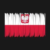 polen vlag borstel vector