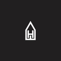 echt landgoed brief h huis logo vector