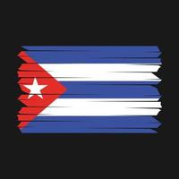 Cuba vlag borstel vector