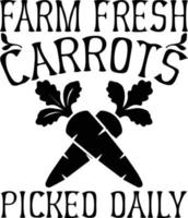 boerderij vers wortels geplukt dagelijks vector