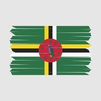 Dominica vlag borstel vector