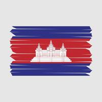 Cambodja vlag borstel vector