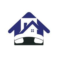 huis telefoontje vector logo ontwerp sjabloon. echt landgoed bedrijf logo concept.