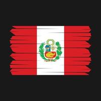 Peru vlag borstel vector