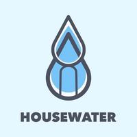 huis water laten vallen vector