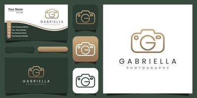 brief g camera logo. camera fotografie logo met brief g icoon vector sjabloon