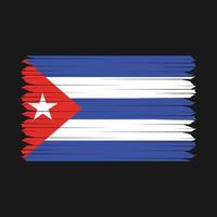 Cuba vlag borstel vector