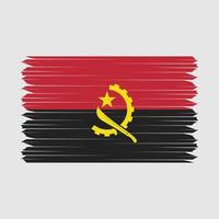 Angola vlagborstel vector