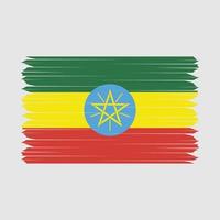 ethiopië vlag borstel vector