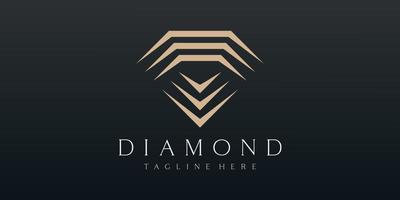 luxe diamant sieraden logo vector ontwerp.