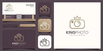 koning fotografie studio logo, ontwerp vector gemakkelijk elegant modern stijl.