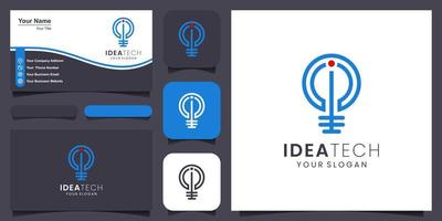 creatief slim lamp lamp logo icoon en bedrijf kaart ontwerp . vector