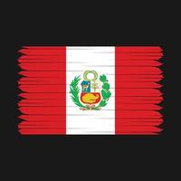 Peru vlag borstel vector