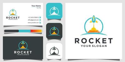 raket begin vector icoon illustratie geïsoleerd. logo ontwerp, 3 favorieten en bedrijf kaart premie vector.