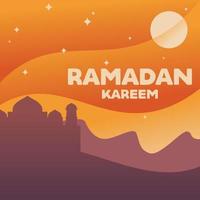 wijnoogst oranje Ramadan groet kaart vector